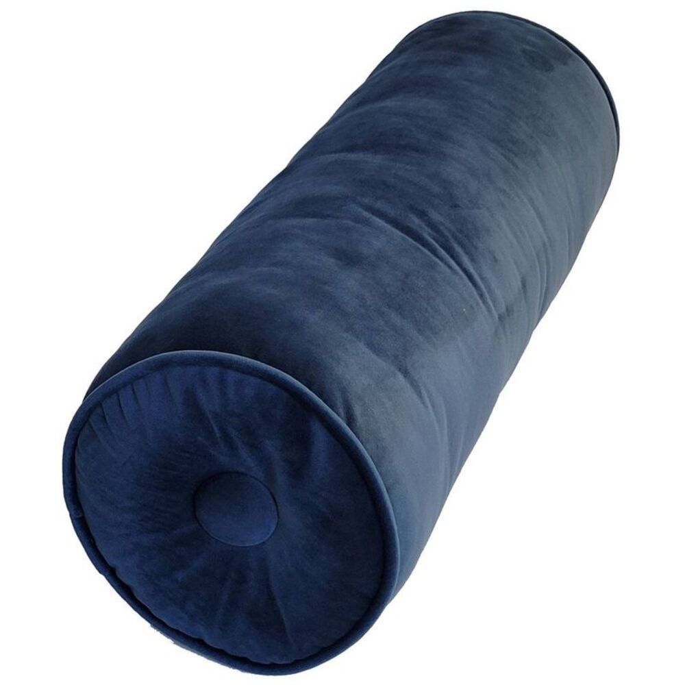 7"x18" Chelsea Luxe Velvet Cylinder Neckroll Pillow with Piping